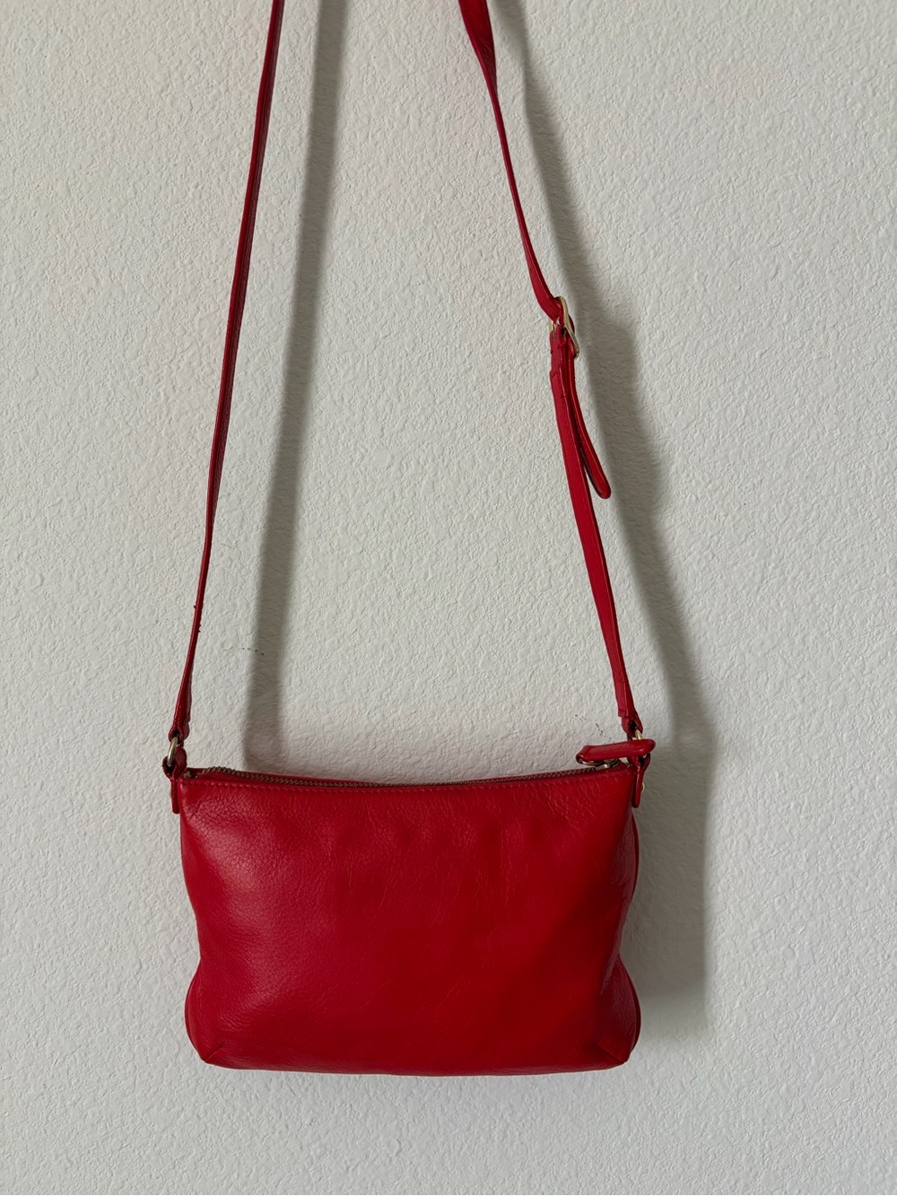 Talbots Red Leather Crossbody Bag